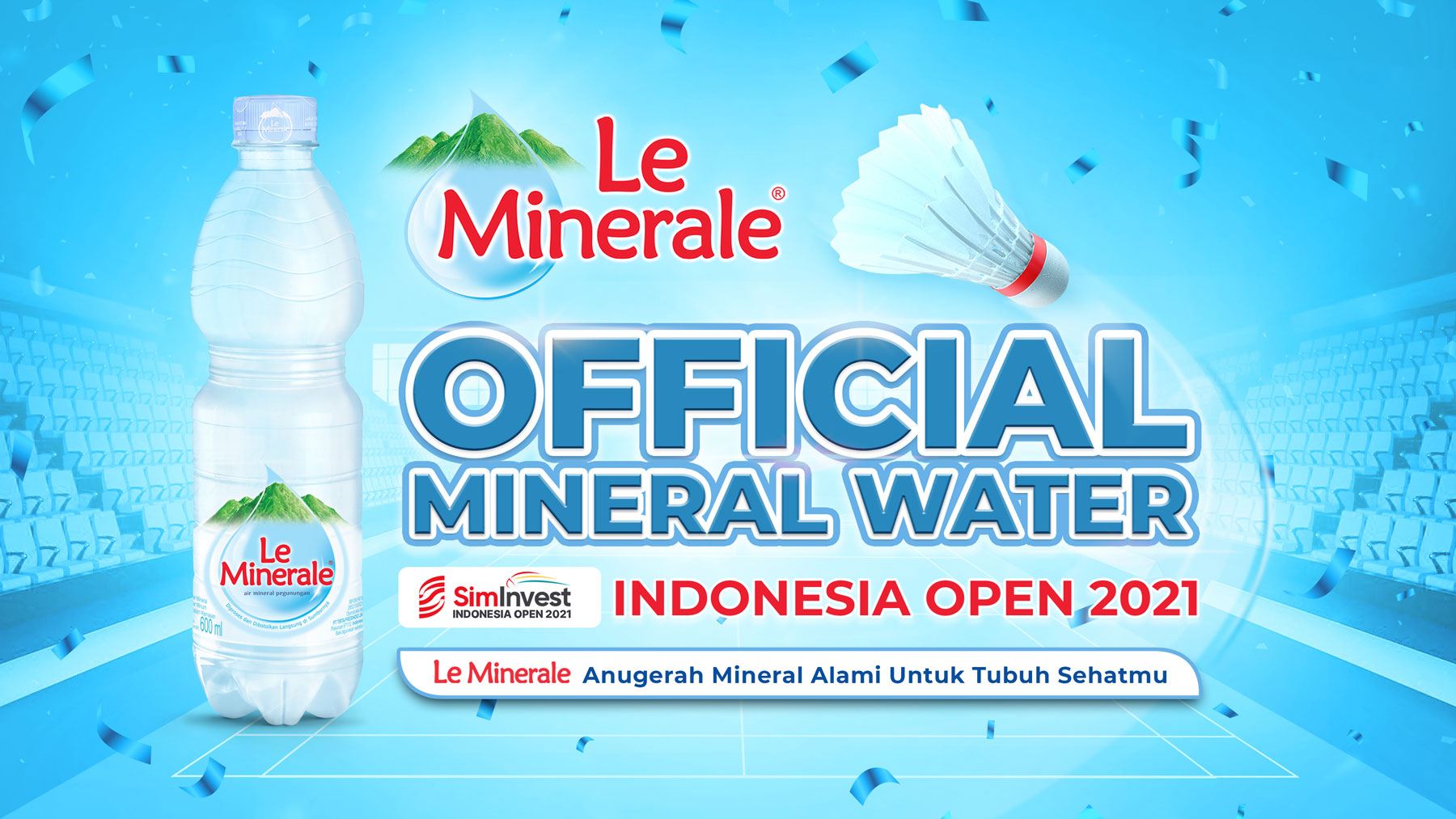 The Healthier Option, Le Minerale, is the Official Sponsor of Indonesia Open 2021